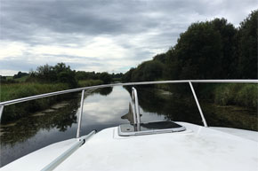 Cruising a canal on a Carlow Class