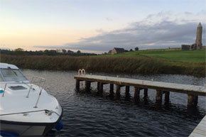 Carlow Class moored at Holy Island on Lough Erne