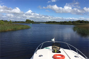 View of the Shannon Erne Waterway from a Caprice Cruiser