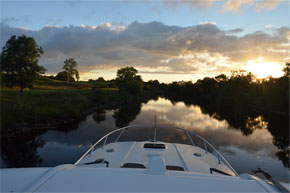 Cruising the tranquil waters of the Shannon