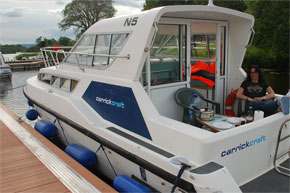 Shannon Boat Hire Gallery - Relaxing in the back of the boat