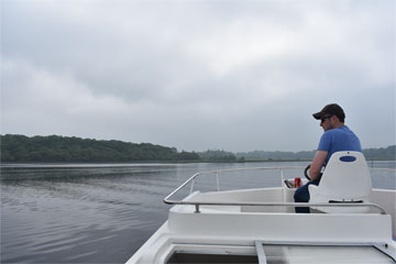 Shannon Boat Hire Gallery - Crossing a lake on a Shannon Star