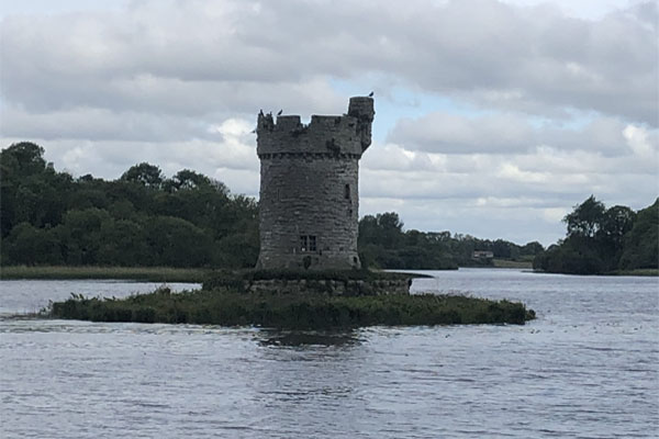 Shannon Boat Hire Gallery - A round tower on Lough Erne