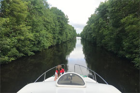 Shannon Boat Hire Gallery - Cruising the Jamestown Canal on a Consul