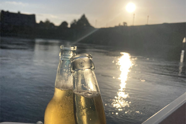 Nothing like a relaxing beer after a hard days cruising