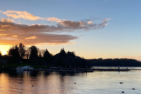 Shannon Boat Hire Gallery - Sunset over Lough Key in March