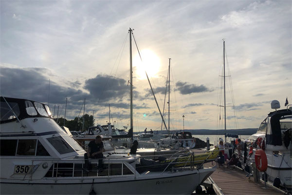 Moored at the end of a days cruising