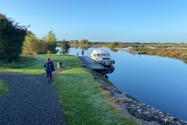 Moored up and off for a walk.