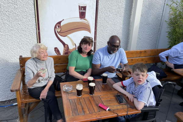 Shannon Boat Hire Gallery - Enjoying a nice pint of Guinness