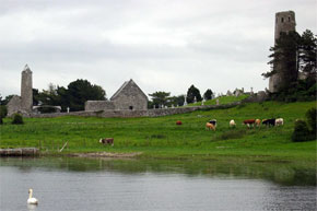 Cruising by the ruins of an old monastery