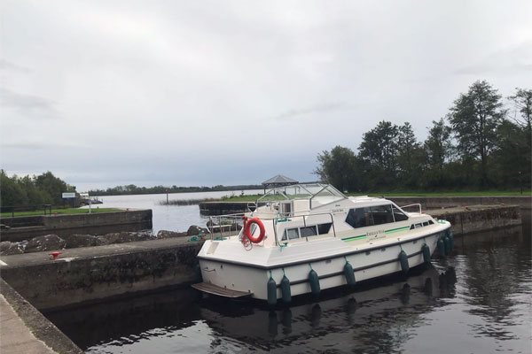 Lake Star moored at Dromod looking out to lough Bofin