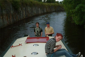 Shannon Boat Hire Gallery - The Coyne Family from Dublin cruising the Shannon/Erne Waterway on a 45ft Barge.