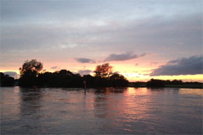 Sunset on the Shannon River in Ireland