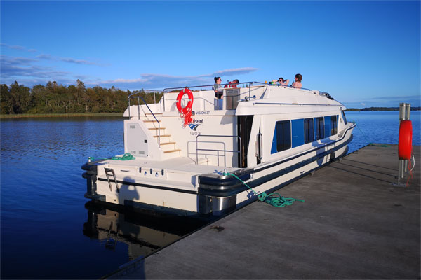 Moored in the sunshine on a Vision cruiser