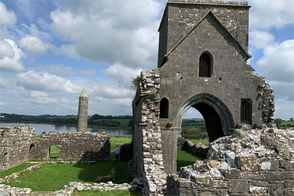 Shannon Boat Hire Gallery - Visiting Devenish Island on Lough Erne