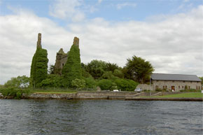 Cruising past monastic ruins