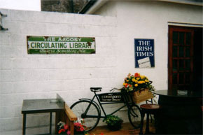 A beer garden at a pub in Banagher.