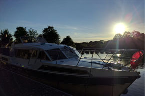 Sunset over a Clare Class at Rooskey