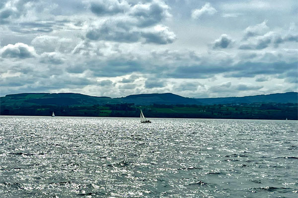 Sailboat on lough Derg