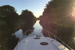 Lazy days cruising a canal