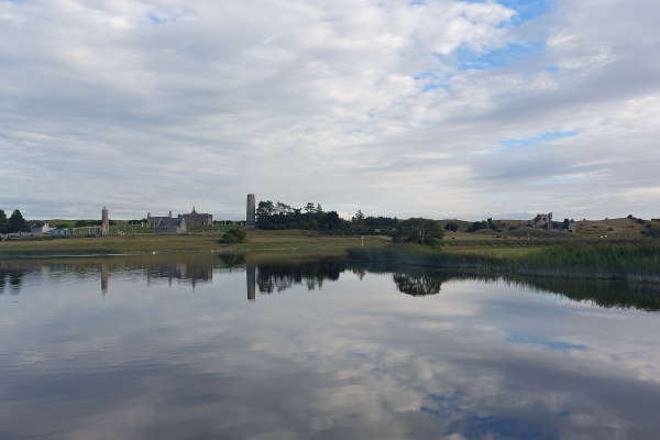 Cruising past Clonmacnoise