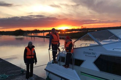 Shannon Boat Hire Gallery - Arriving at Sunset