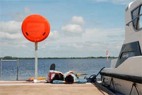 Shannon Boat Hire Gallery - Sunbathing on a jetty