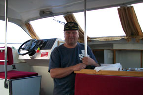 Mark Scarff on board a Kilkenny Class