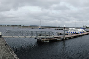 Shannon Boat Hire Gallery - Panoramic view of boats moored.