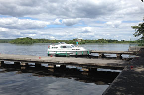 Shannon Boat Hire Gallery - Lake Star moored a Lough Key