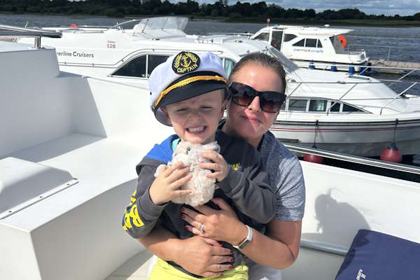 Shannon Boat Hire Gallery - Cuddles on board!