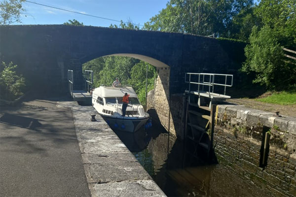 Entering a lock on the Shannon-Erne waterway