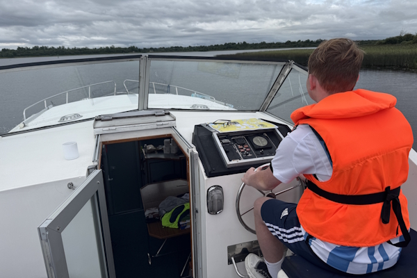 Navigating the Shannon on a Clare Class cruiser
