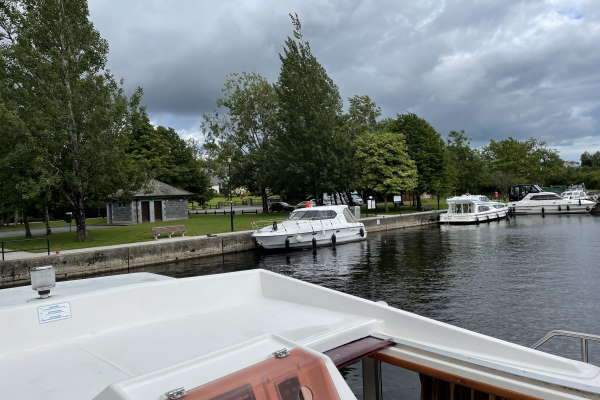 Dromod Harbour from the P1400FB hire boat