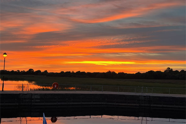 Sunset over lough Ree from Lanesborough