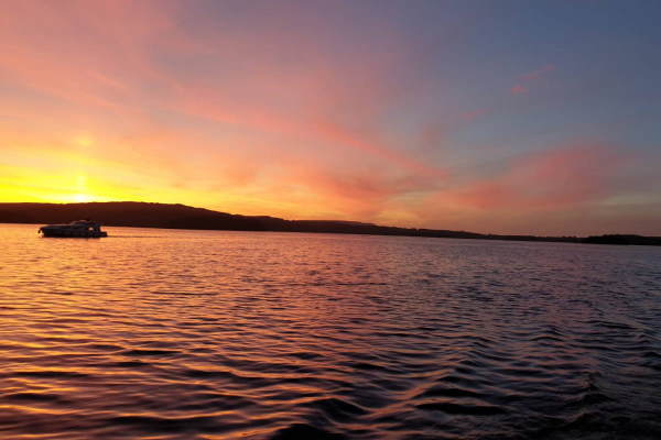 Shannon Boat Hire Gallery - Crossing a lake on a Town Star