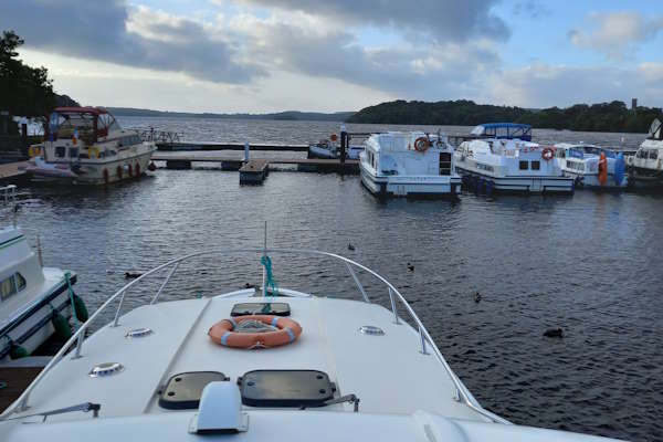 Shannon Boat Hire Gallery - Moored on lough Key on a Consul