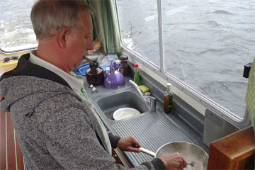 Shannon Boat Hire Gallery - Cooking up a storm