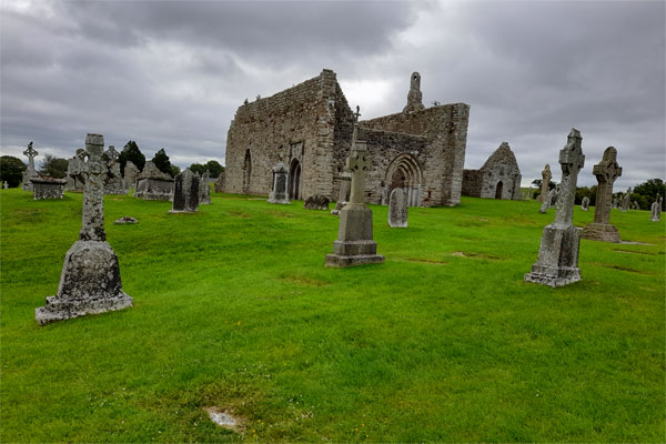 The ancient monastic settlement at Clonmacnoise