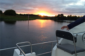 Shannon Boat Hire Gallery - Sunset on the Shannon-Erne Waterway