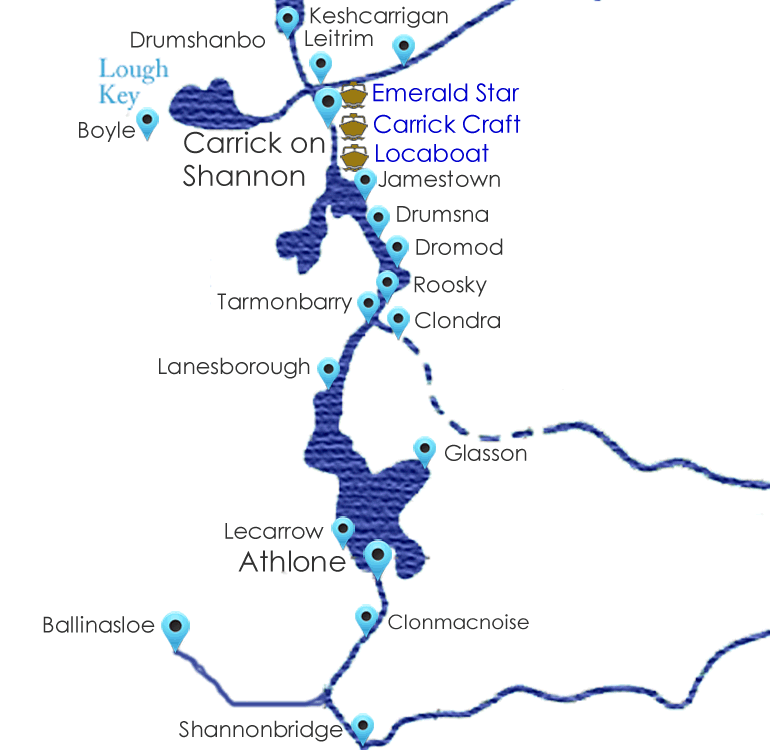 shannon river cruise map