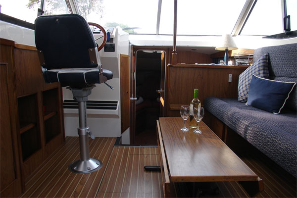 The saloon on the Noble Cadet.