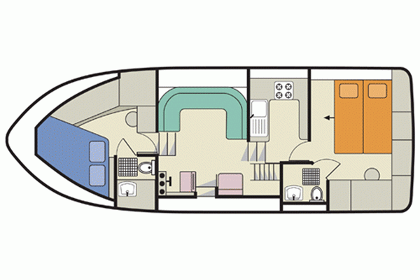 Layout of the Clipper hire boat