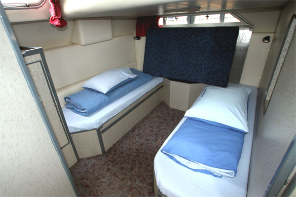 The Aft Cabin on the Wave Earl Cruiser