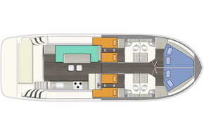 Layout of the Horizon 4 hire cruiser.