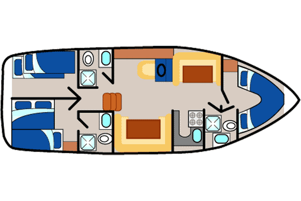 Layout of the Silver Legend Cruiser.