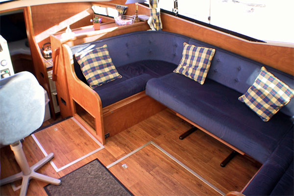 The Saloon on the Noble Duke Hire Boat