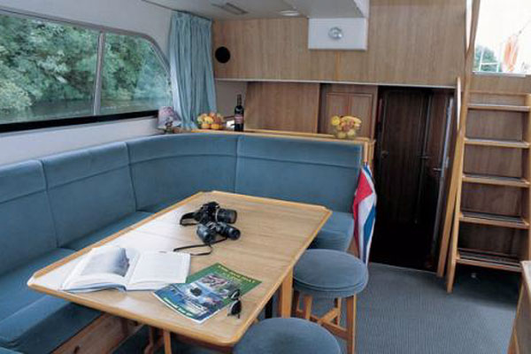 Saloon on the Shannon Star Hire Cruiser