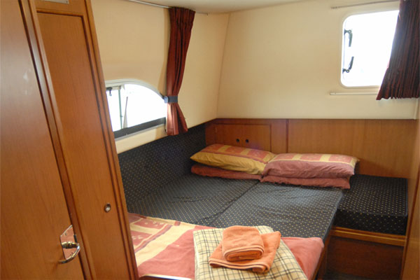 One of the aft cabins on the Silver Breeze