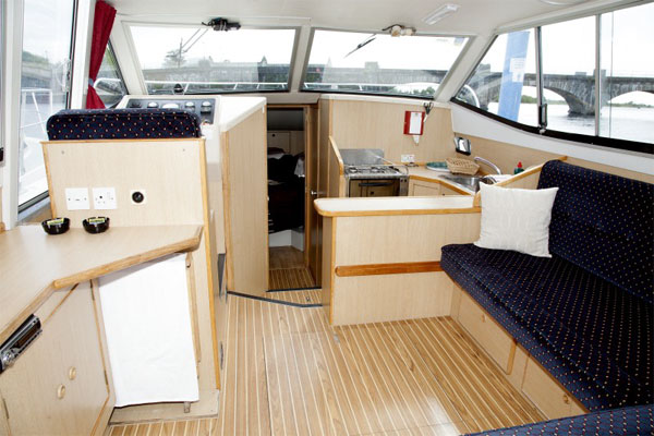 Saloon on the Silver River Hire Cruiser